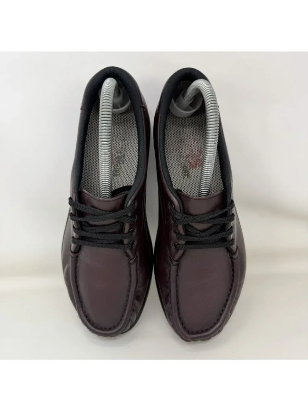 SAS Take Time Leather Comfort Shoes Loafers Maroon Black Women's Size 8 N